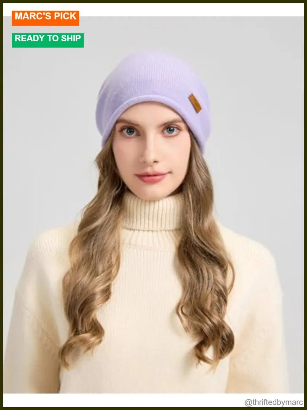 100% Merino Wool Slouchy Beanie Hat Winter Warm Cozy Stretchy Skull Cap